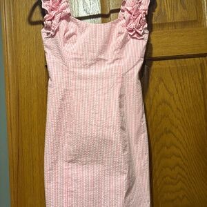 Lilly Pulitzer Pink Seersucker Dress Size 00